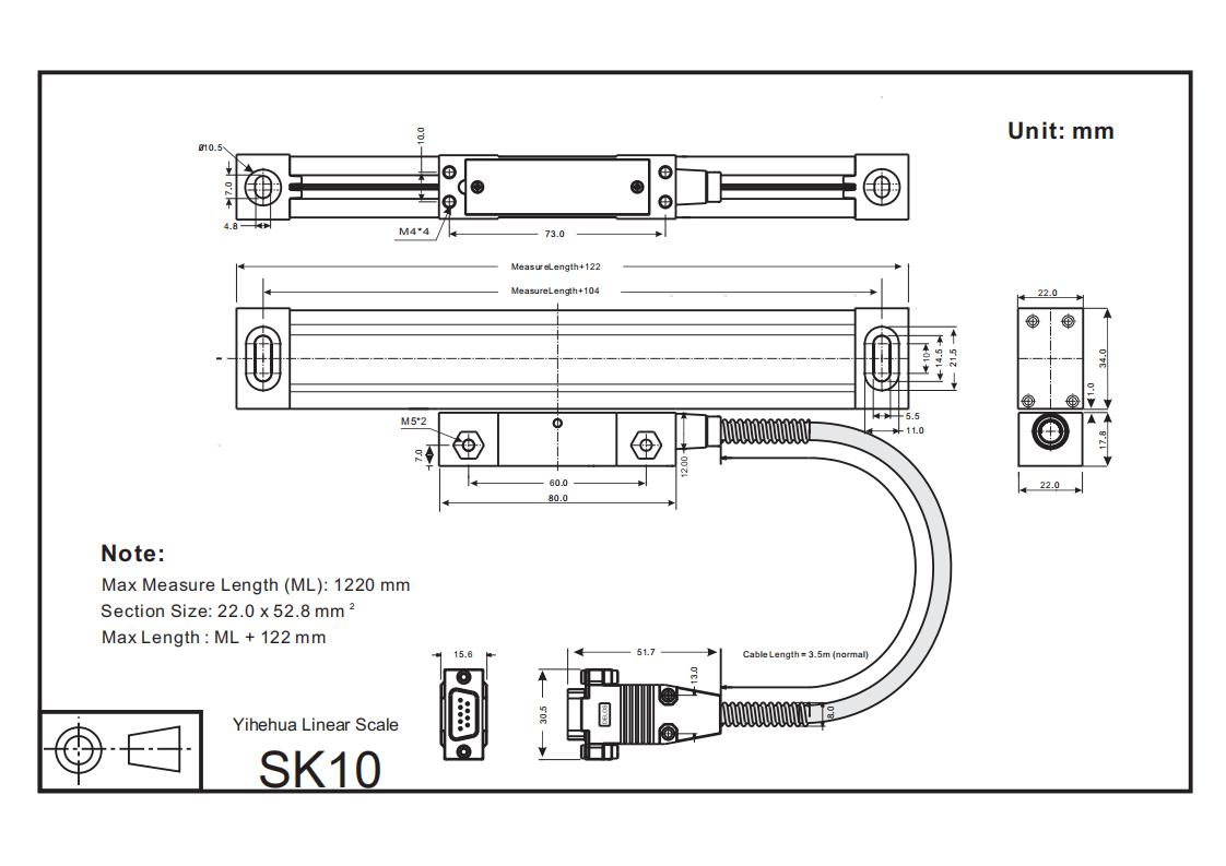 Yihehua Linear Scale SK10(图1)