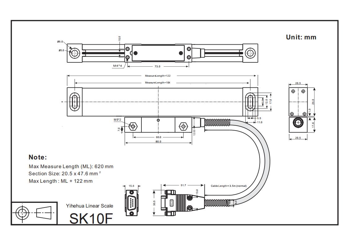 Yihehua Linear Scale SK10F (图1)