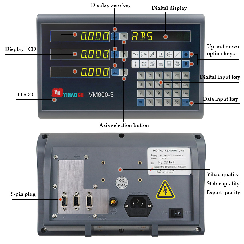 Yihao VM600 Series Digital Readout DRO(图7)